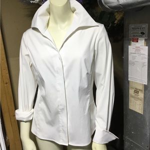 Fred David Stretch Off White Blouse